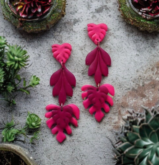 Monstera Earring